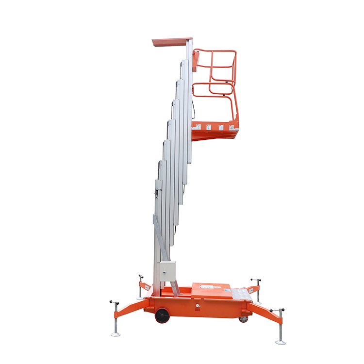 Elevador de un solo hombre móvil aéreo pequeño NIULI/ascensor de limpieza del hogar Elevador de aluminio/escalera de elevación Personal aérea