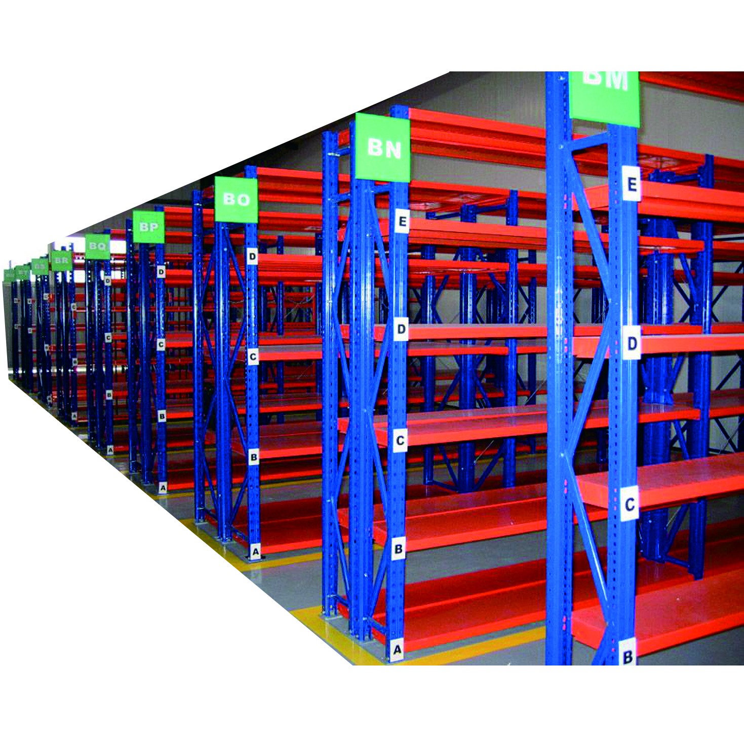 Estante de paletas de acero de viga vertical de estantería de mercancías de almacenamiento de almacén