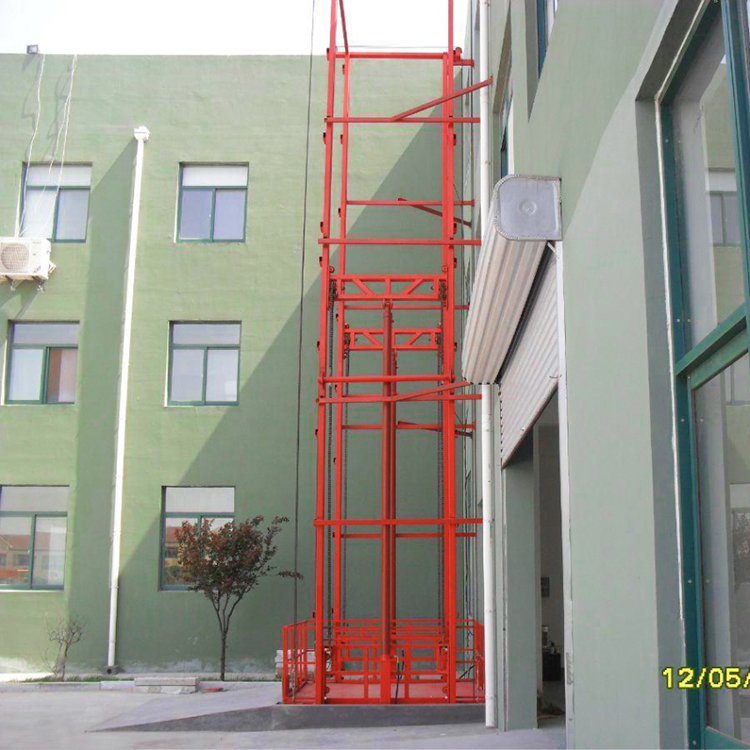 Elevador de mercancías interior industrial Elevador Piso eléctrico Plataforma de trabajo de elevación pesada superior recta