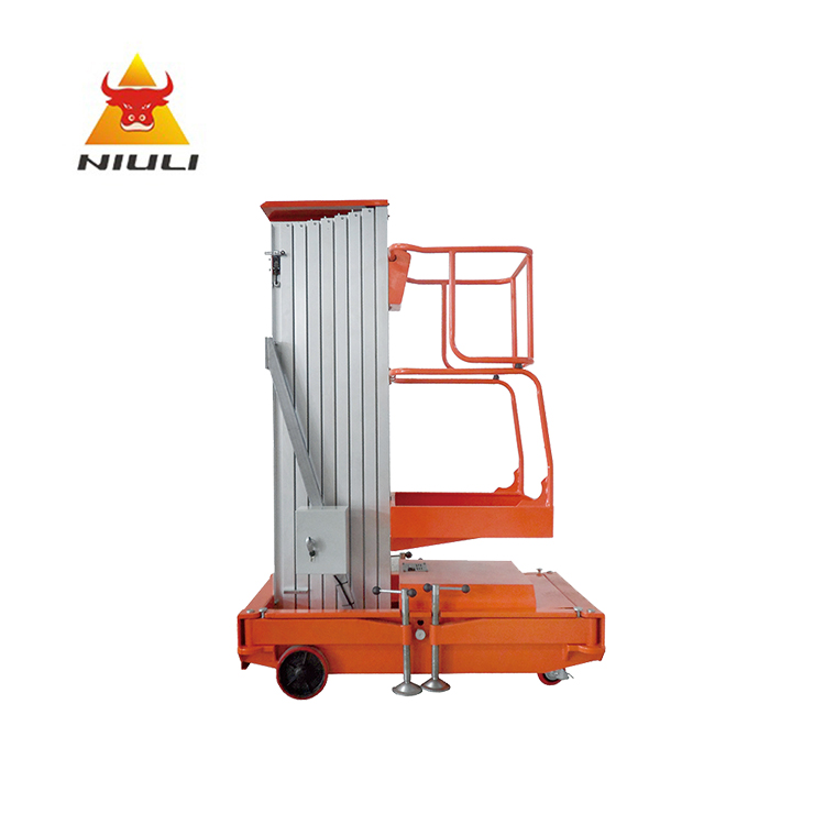 NIULI Portable AC Power High Rise Electric Man Lift Plataforma de aluminio