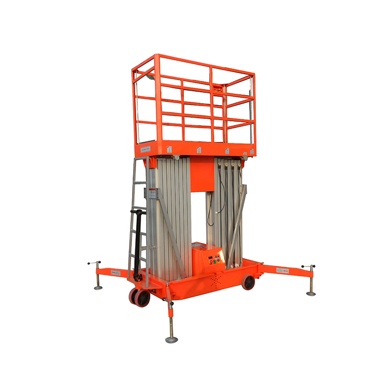Equipo de elevación aérea de plataforma de aleación de aluminio de mesa elevadora de mercancías de 200 kg