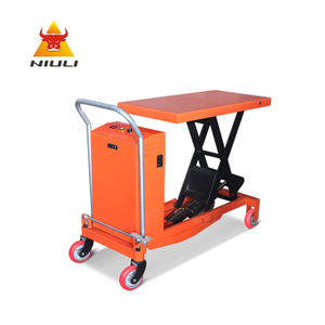 Elevador hidráulico manual pequeño para motocicletas NIULI, plataforma de mesas, plataforma elevadora de paletas