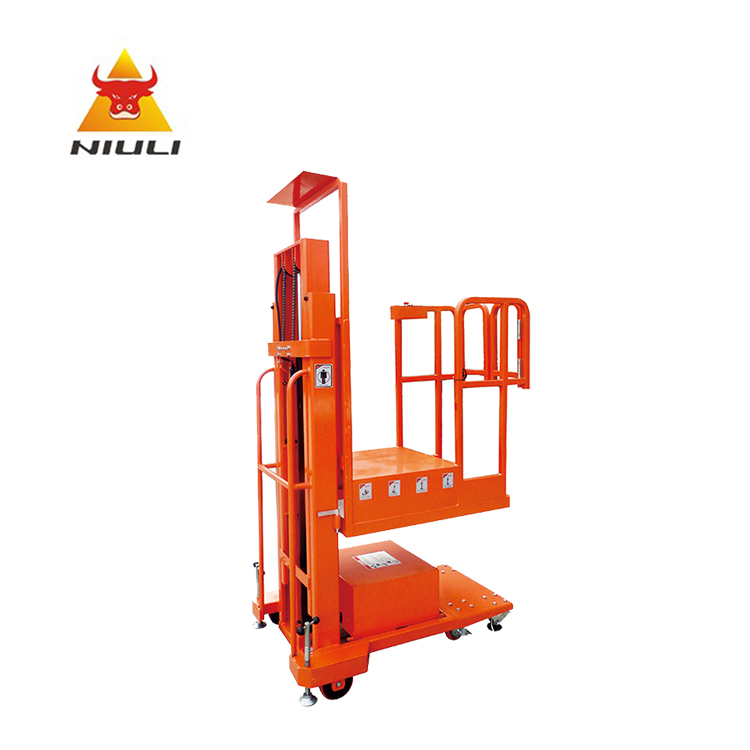 Plataforma de trabajo aéreo manual NIULI Semi- Electric Stock Order Picker para selector de materiales