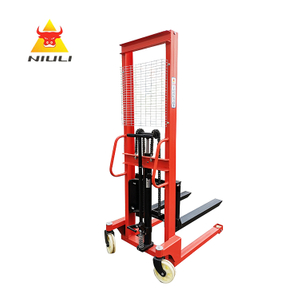 Carretillas elevadoras manuales de la mejor marca NIULI, 1 tonelada, 1000 kg, 1,6 m, apilador manual hidráulico, transpaleta Manual