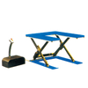 Tipo U Peso ligero de tijera de mesa elevadora de mercancías de tijera hidráulica baja de plataforma de motor